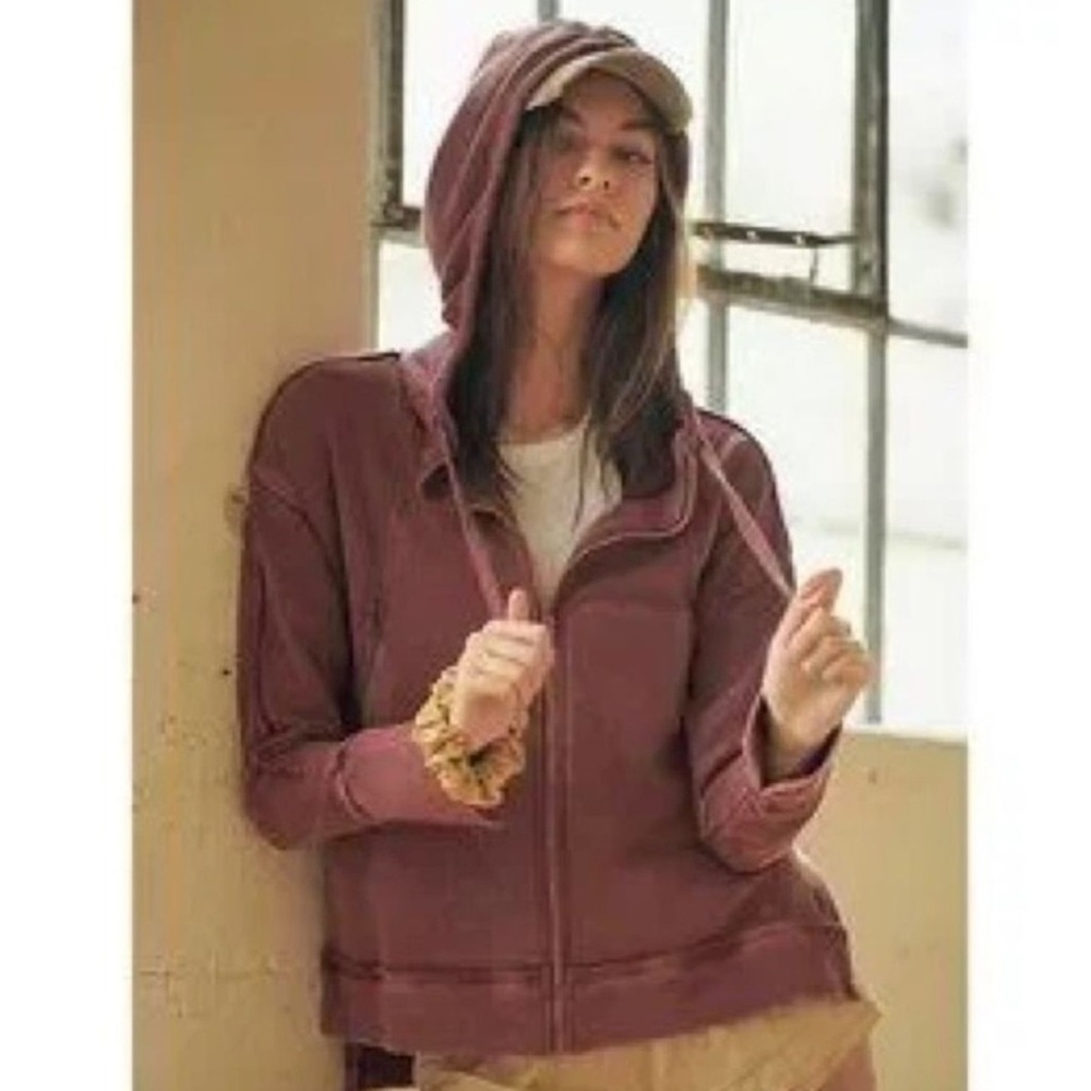 FP Movement by Free People Mauve Hoodie Jacket sz S